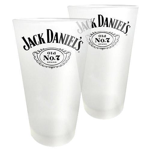 Jack Daniels Set of 2 425mL Frosted Drinking Glasses 