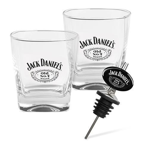 Jack Daniel's (Jack Daniels) JD Old No7 Whiskey 285mL Set of 2 Spirit Glasses With Pourer Gift Pack Drinking Alcohol