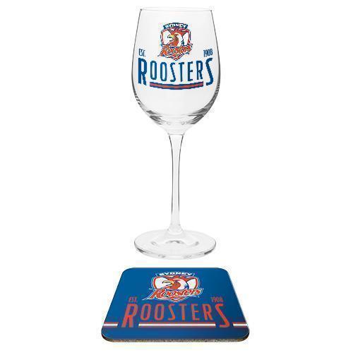 Canberra Raiders Wine Glass & Coaster 
