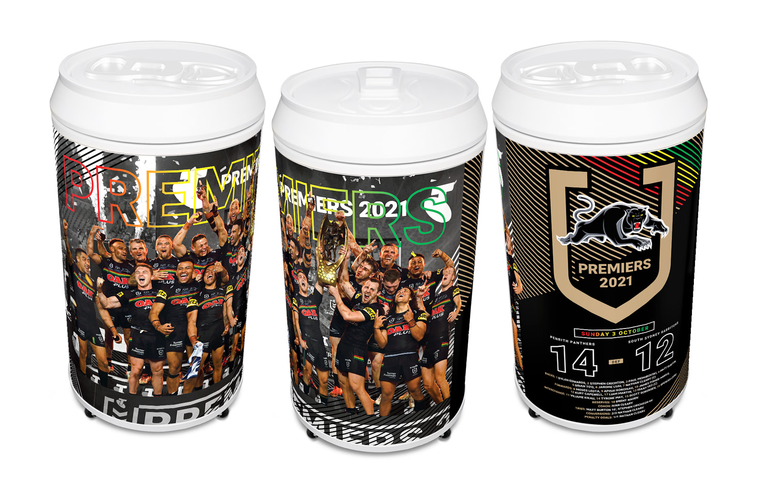 PRE ORDER - Penrith Panthers 2021 NRL Premiers 40L Can Shaped Fridge (FULL PRICE $449.99)