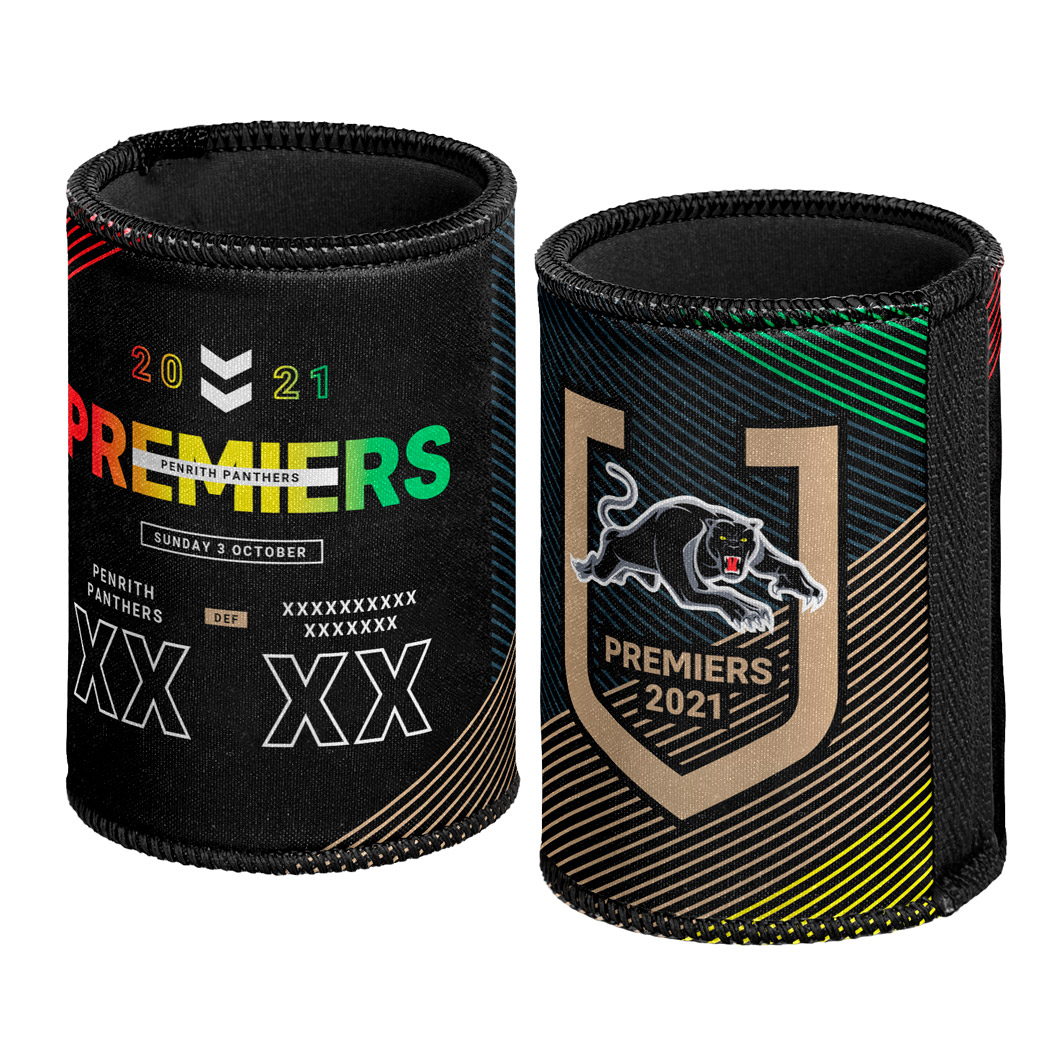 PRE ORDER - Penrith Panthers 2021 NRL Premiers Can Cooler Stubby Holder