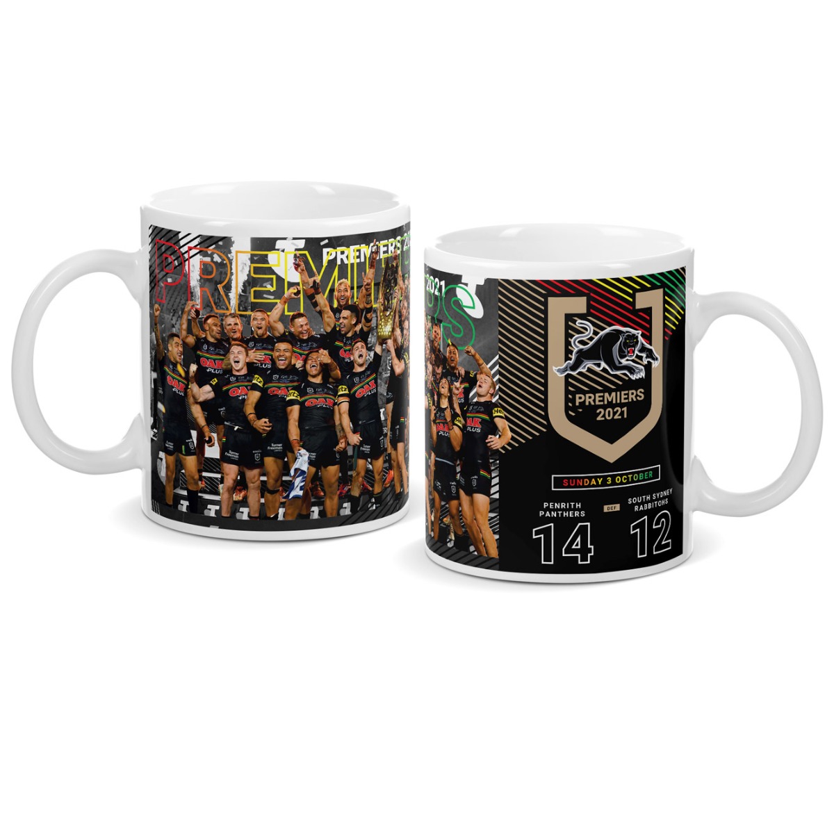 PRE ORDER - Penrith Panthers 2021 NRL Premiers Team Image Ceramic Coffee Mug Tea Cup