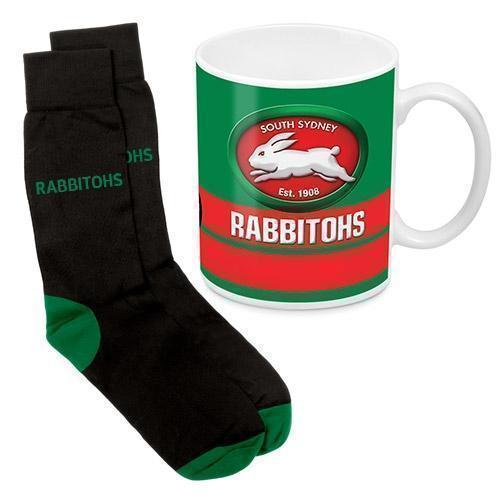 South Sydney Rabbitohs NRL 330mL Coffee Mug & Socks Gift Pack