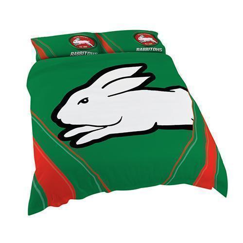 South Sydney Rabbitohs NRL Team King Quilt Cover Set With Pillowcases Doona Duvet Bedding
