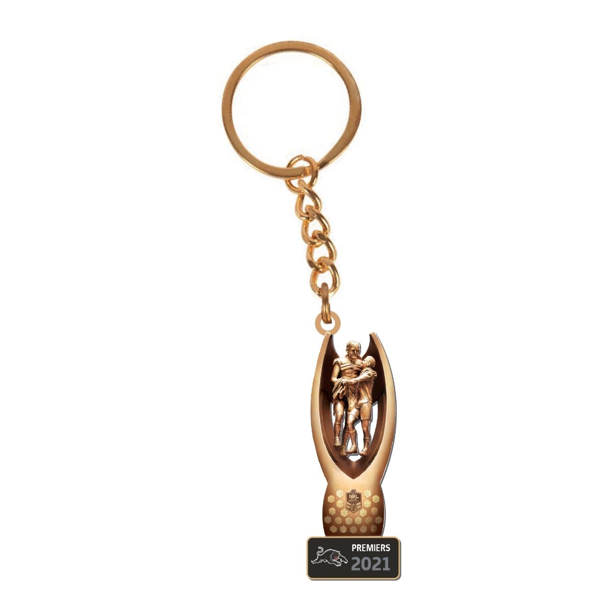 PRE ORDER - Penrith Panthers 2021 NRL Premiers Trophy Metal Keyring Key Ring