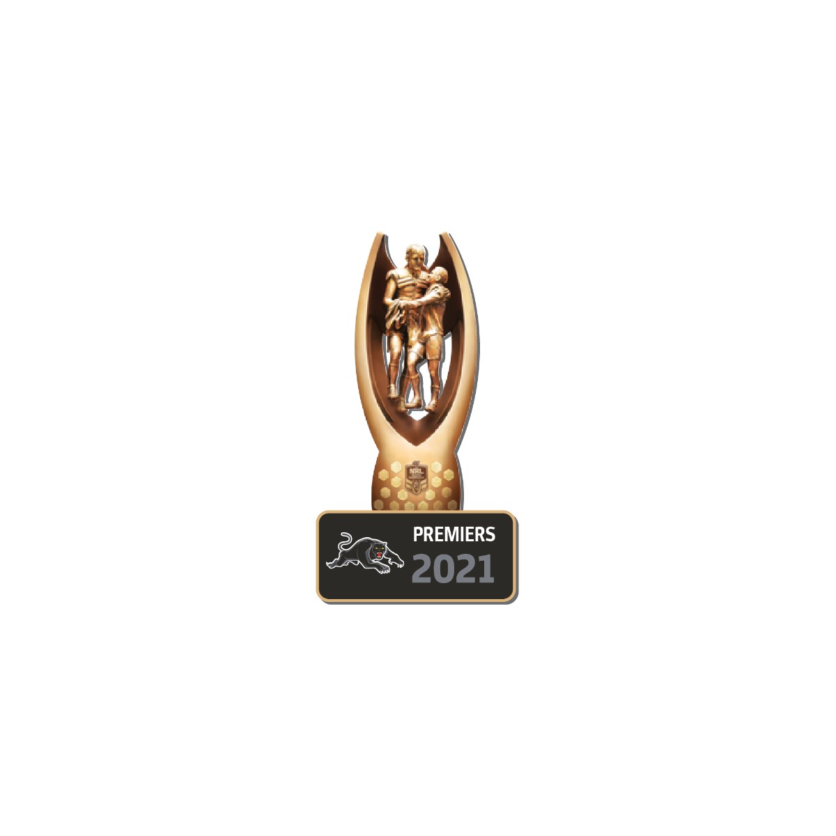 PRE ORDER - Penrith Panthers 2021 NRL Premiers Trophy Lapel Pin Badge