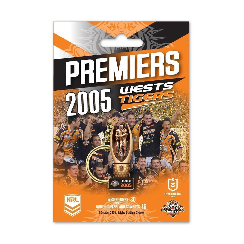 Wests Tigers 2005 NRL Premiers Trophy Keyring Key Chain
