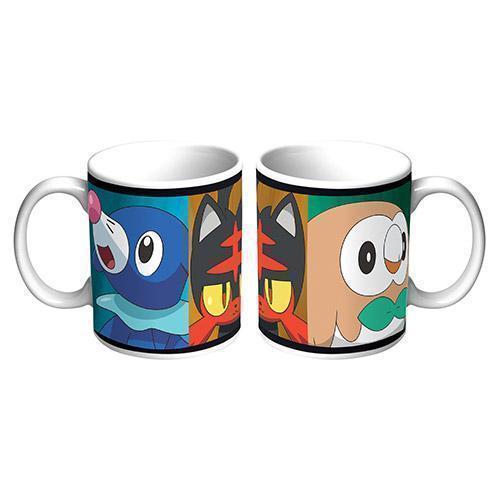 Pokemon Sun & Moon Rowlet, Litten & Popplio 11oz Ceramic Coffee Tea Mug Cup