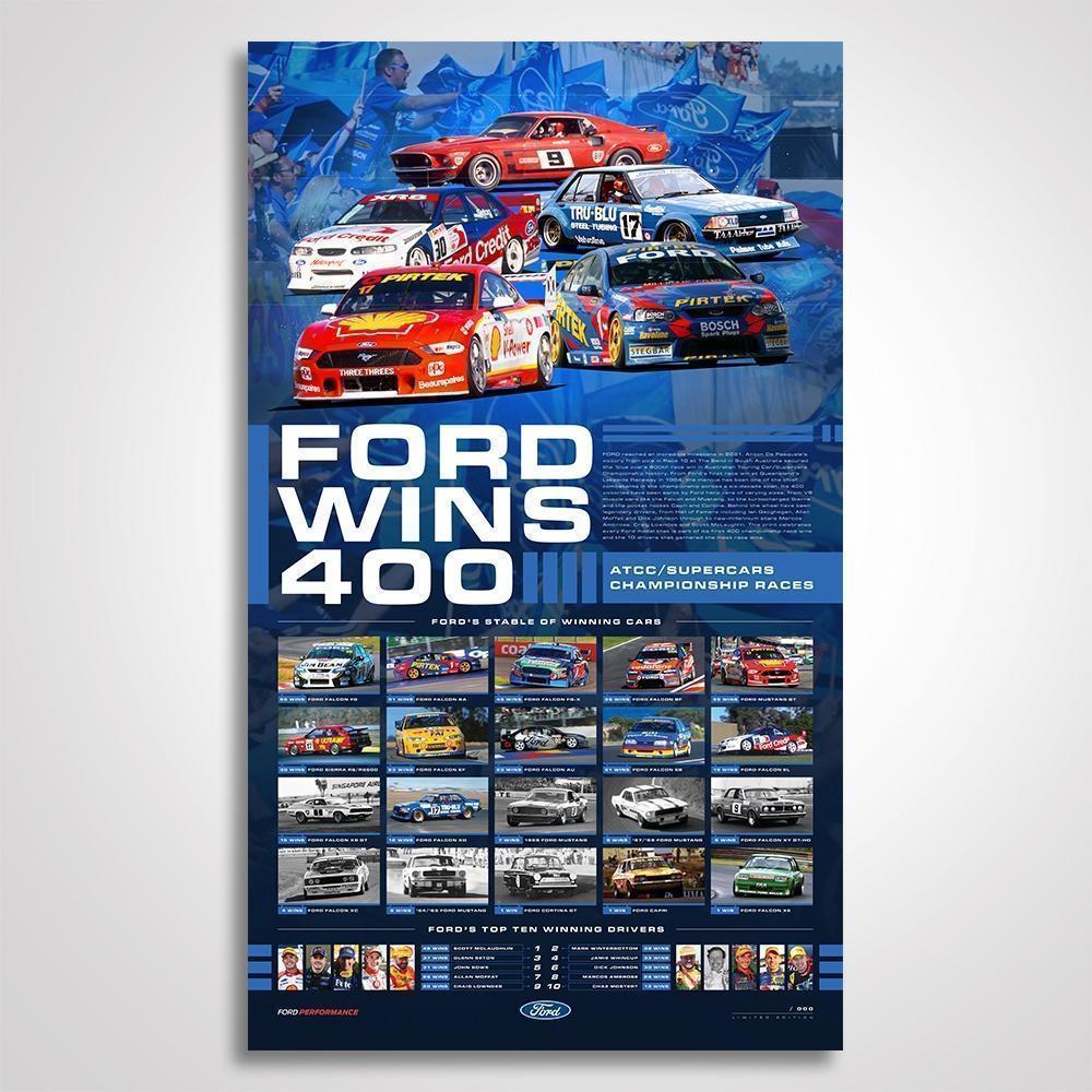 PRE ORDER - Ford Wins 400 Limited Edition Print Rolled Poster (Full Price $89.99)