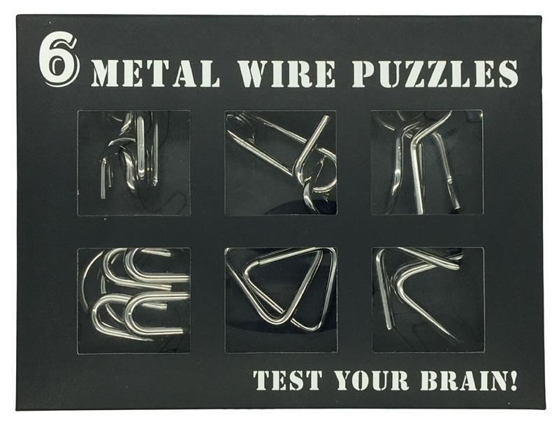 Set of 6 Metal Wire Puzzles Test Your Brain Activity