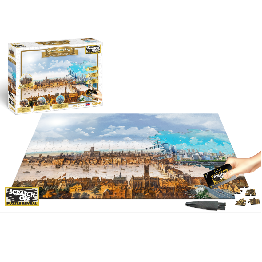 London History Past to Present Scratch Off 500 Piece Jigsaw Puzzle