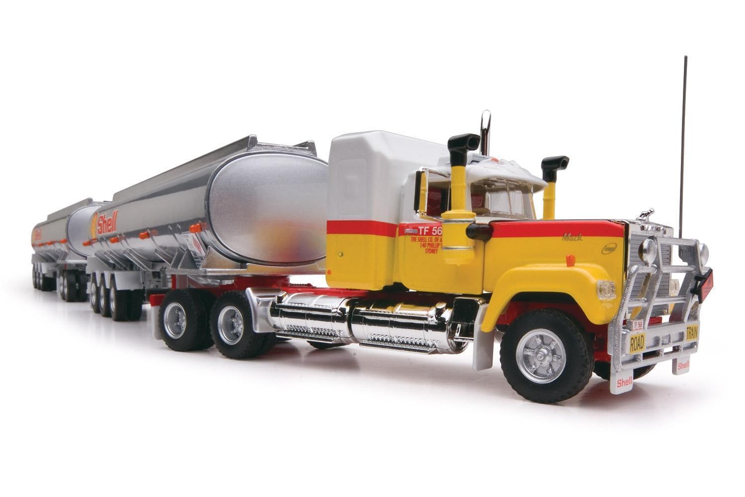 PRE ORDER - SHELL Highway Replicas Tanker Road Train Die Cast Model Truck With Additional Trailer & Dolly 1:64 (FULL PRICE $248.00)