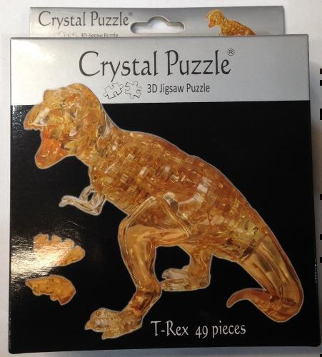 3D Crystal Puzzle - Brown T-Rex