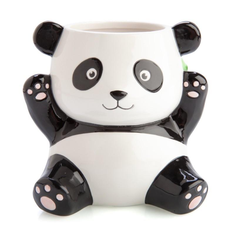 Panda Shape With Bamboo Handle 3D Coffee Mug Tea Cup