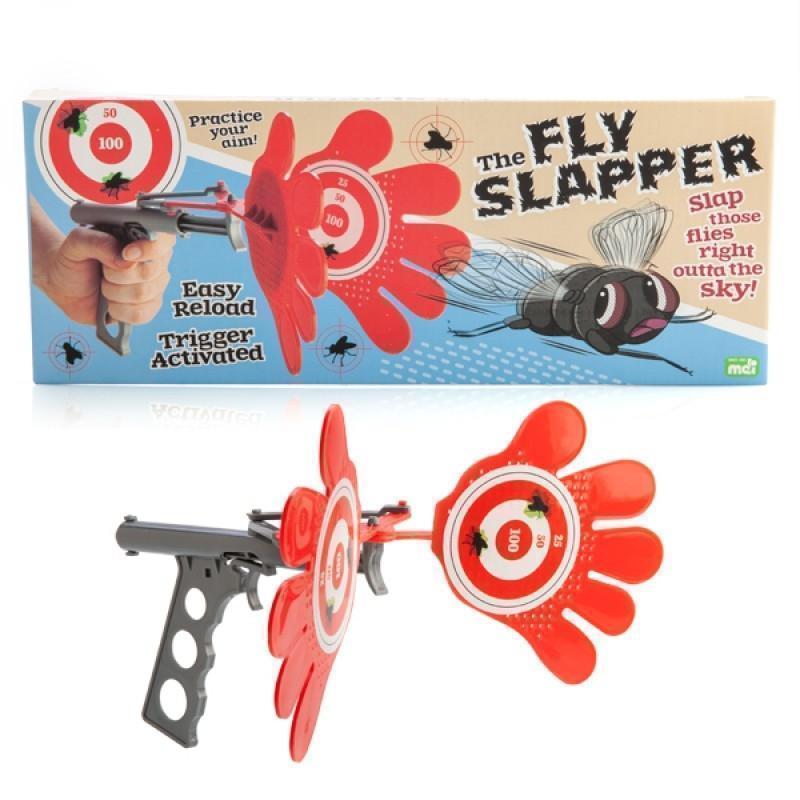 Trigger Activated Spring Loaded Double Handed Fly Slapper Swatter